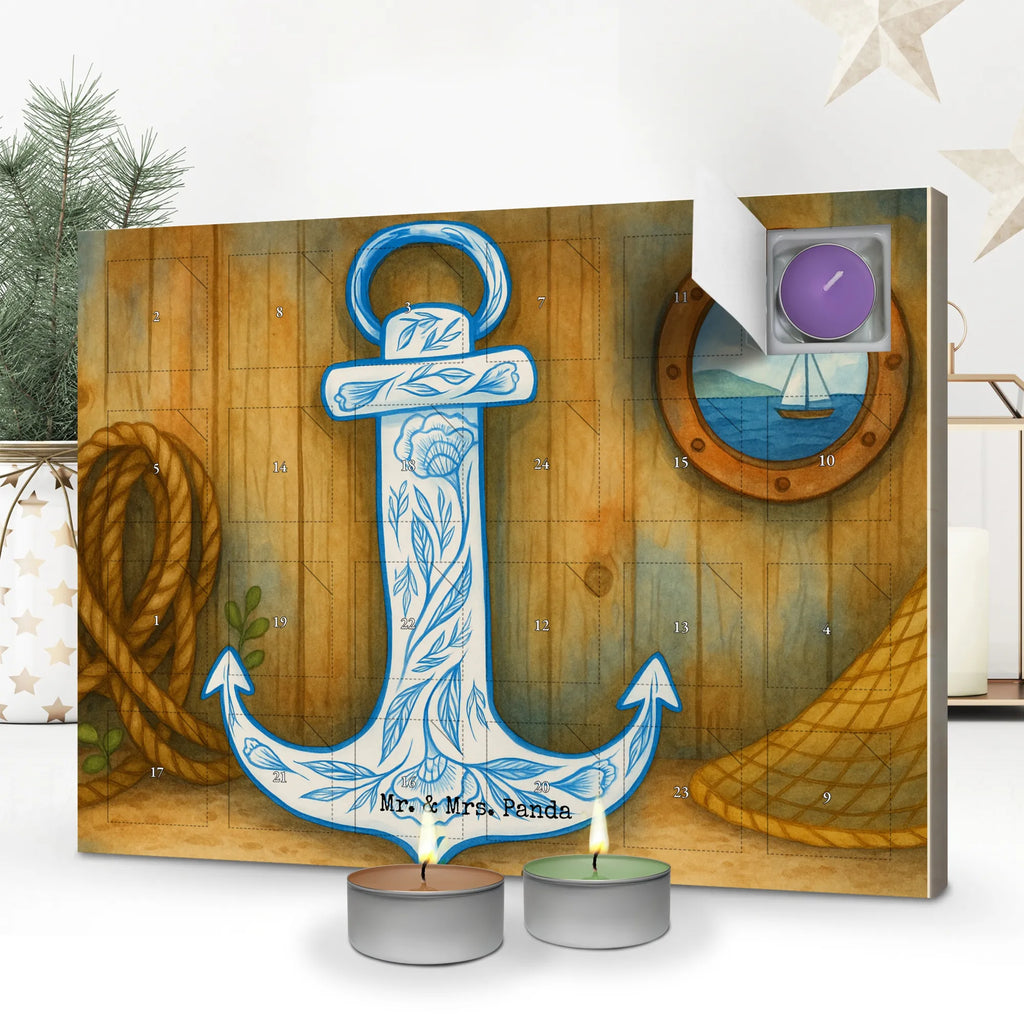Scented candle advent calendar anchor Blue Design small animals, cute, funny, cute animal motives, hand drawn, small world, funny sayings, good mood, happy, gifts, gift ideas, special gifts, animal lover, card