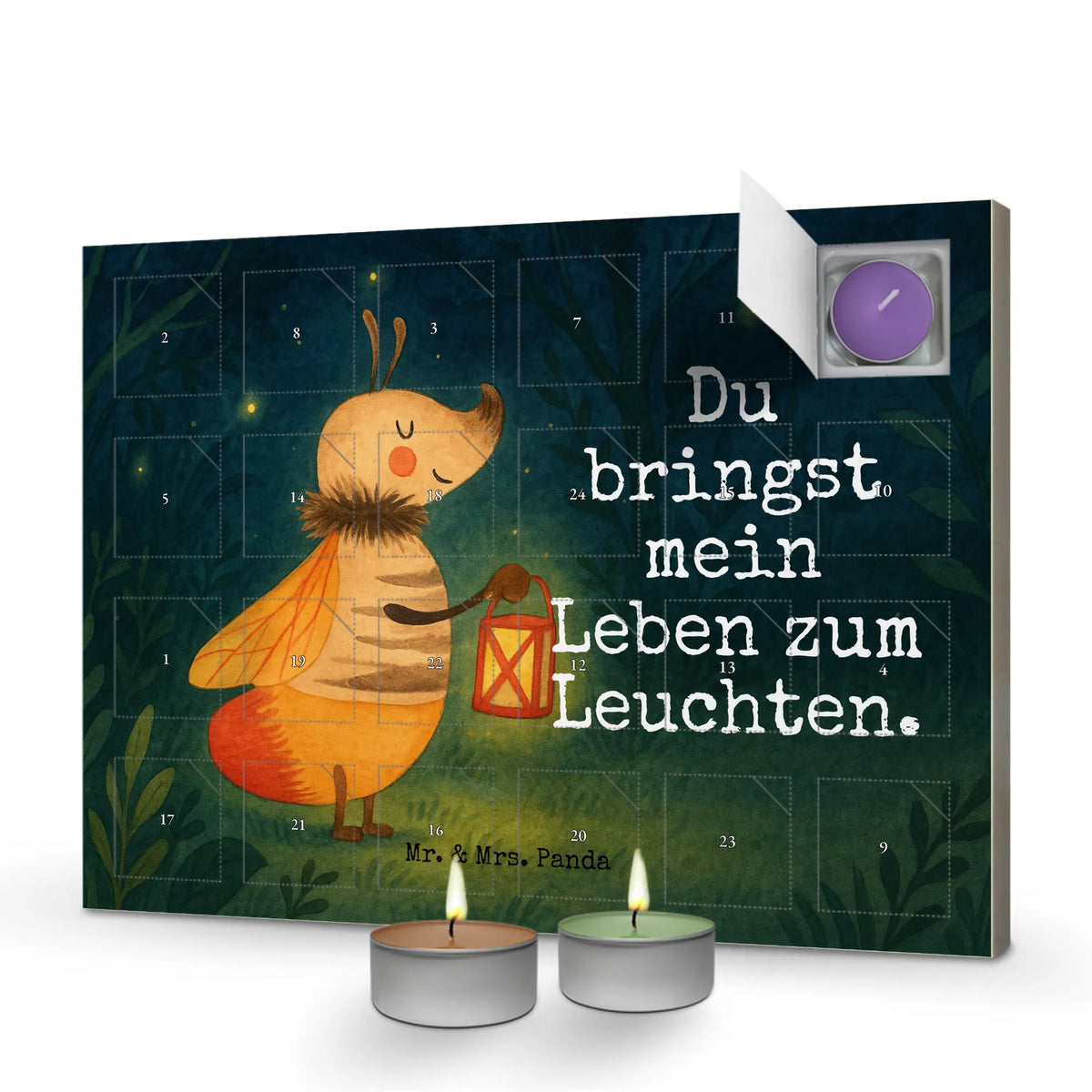 Duftkerzen Adventskalender Glühwürmchen Design