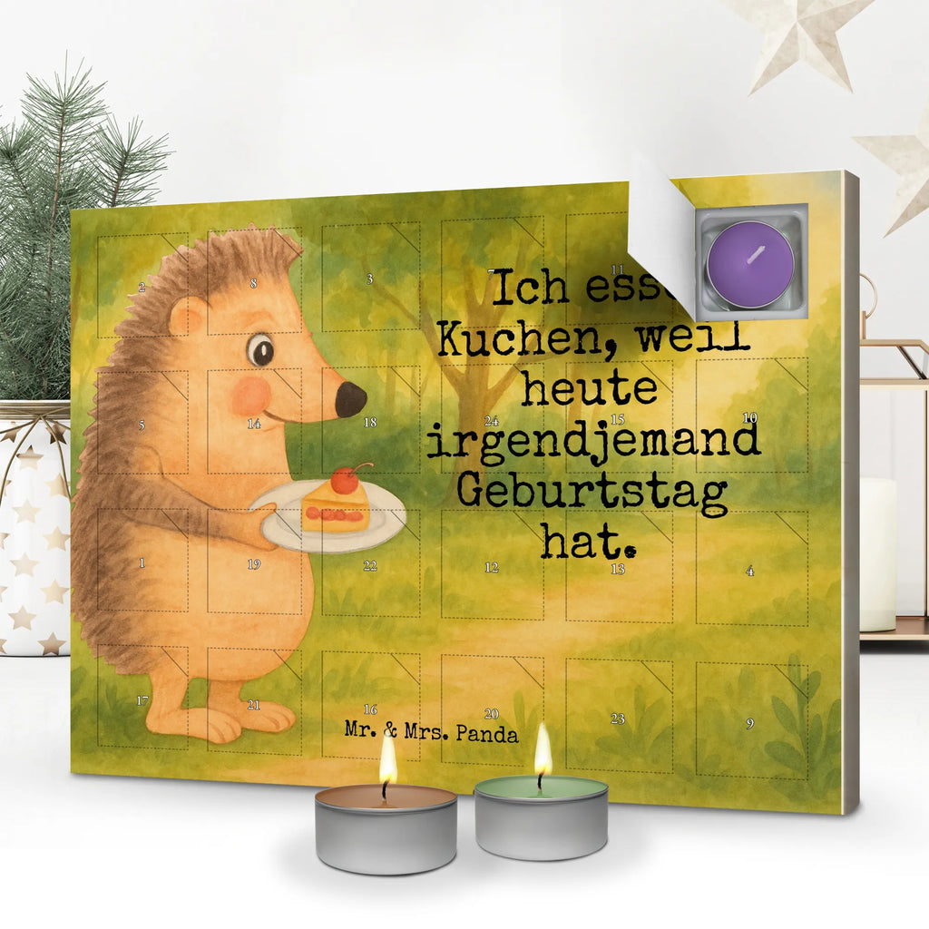 Scented candle advent calendar Hedgehog piece of cake Design small animals, cute, funny, cute animal motives, hand drawn, small world, funny sayings, good mood, happy, gifts, gift ideas, special gifts, animal lover, card, food saying, cake, bake cake, baking gift, hedgehog, invitation party, birthday cake