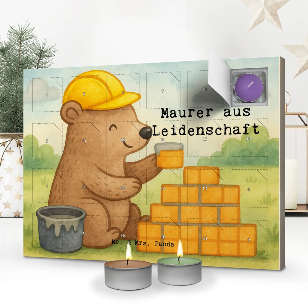 Scented candle advent calendar bricklayer Passion Design gift, gift idea, best, farewell gift, passing exam, anniversary, retirement, promotion, job start, sayings, funny, profession
