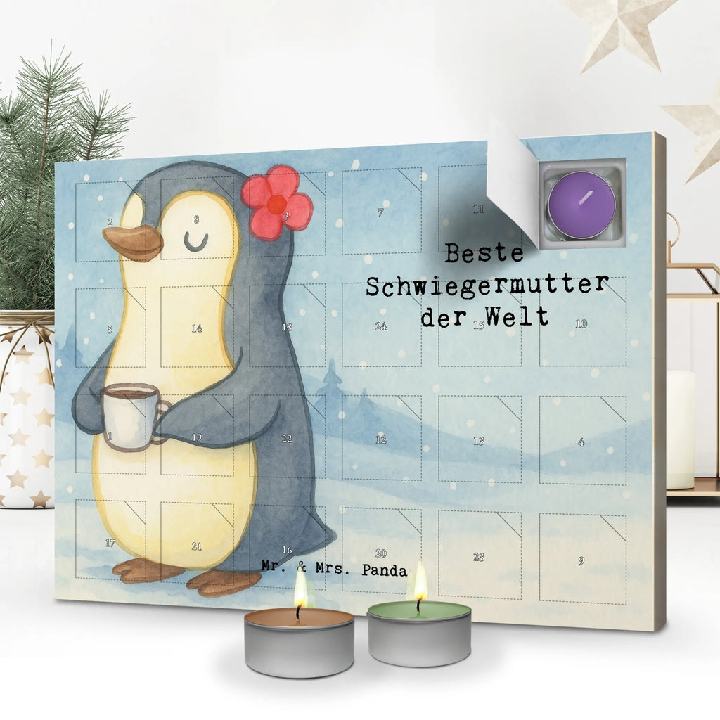 Scented candle advent calendar penguin Best mother in law in the world Design for, thank you, gift, giving, birthday, birthday present, gift idea, souvenir, make you happy, gift tip, parents-in-law, spouse&#39;s mother, by marriage, mother, Mother-in-law, mom, mother-in-law