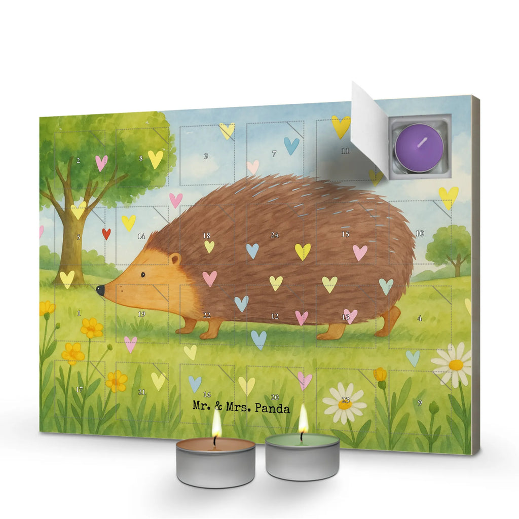 Scented candle advent calendar Hedgehog hearts Design card, gift ideas, gifts, small animals, cute, cute animal motives, hand drawn, funny sayings, good mood, special gifts, animal lover, heart, trust, kiss, hearts