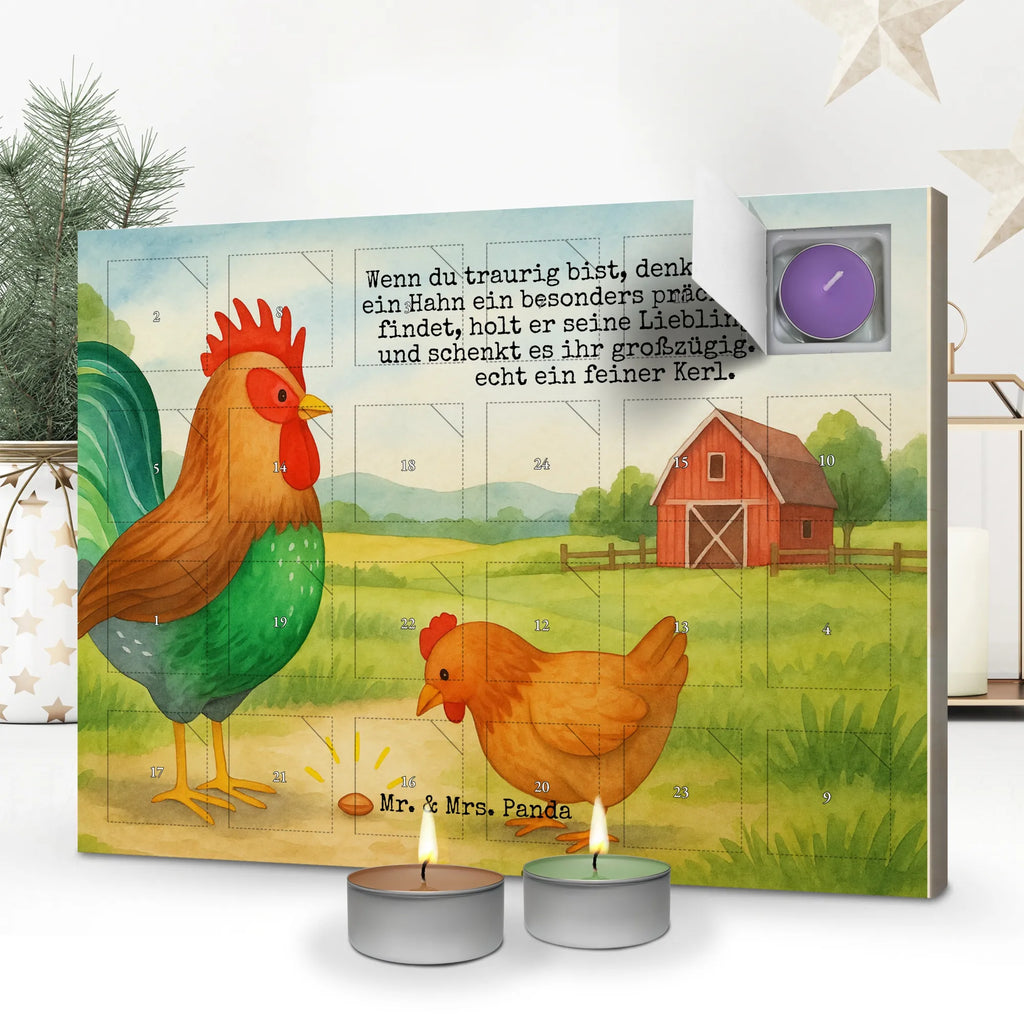 Scented candle advent calendar Faucet grain Design farm, farm animals, animals, corn, cock, eggs, hen, nature