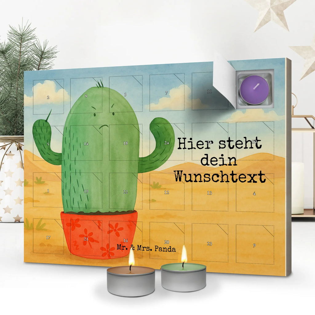 Personalisierter Duftkerzen Adventskalender Kaktus Wut Design Personalisierter Duftkerzen Adventskalender, Kakteen, Kaktus, wütend, Kollegin, ärgern, Büroalltag, Büro, Chefin, Kollege, Schule