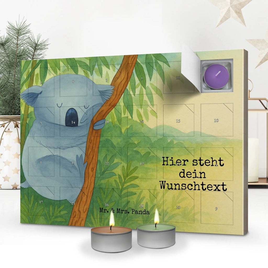 Personalisierter Duftkerzen Adventskalender Koalabär Design Personalisierter Duftkerzen Adventskalender, Lustige Sprüche, Tiere, Tiermotive, Gute Laune, schlafen, Koalabär, Schlafzimmer, Bär, Koala, Träumen, Traum, Traumland