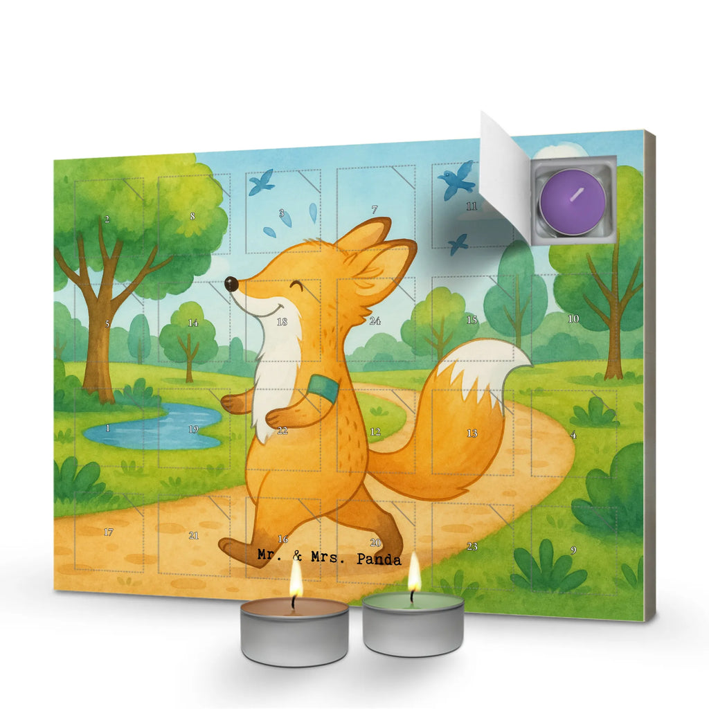 Scented candle advent calendar Fox Jog Design Gift, sport, hobby, giving, thank you, award, profit, athlete, jogging, running