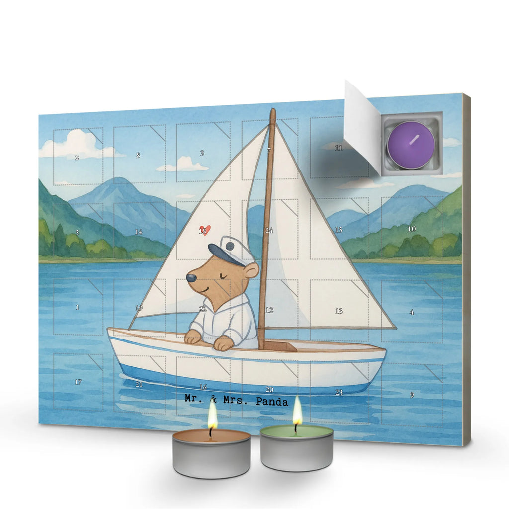 Scented candle advent calendar bear Sail Design Gift, sport, hobby, giving, thank you, award, profit, athlete, sailing, sailing school, sailing trip, sailing boat, yacht club