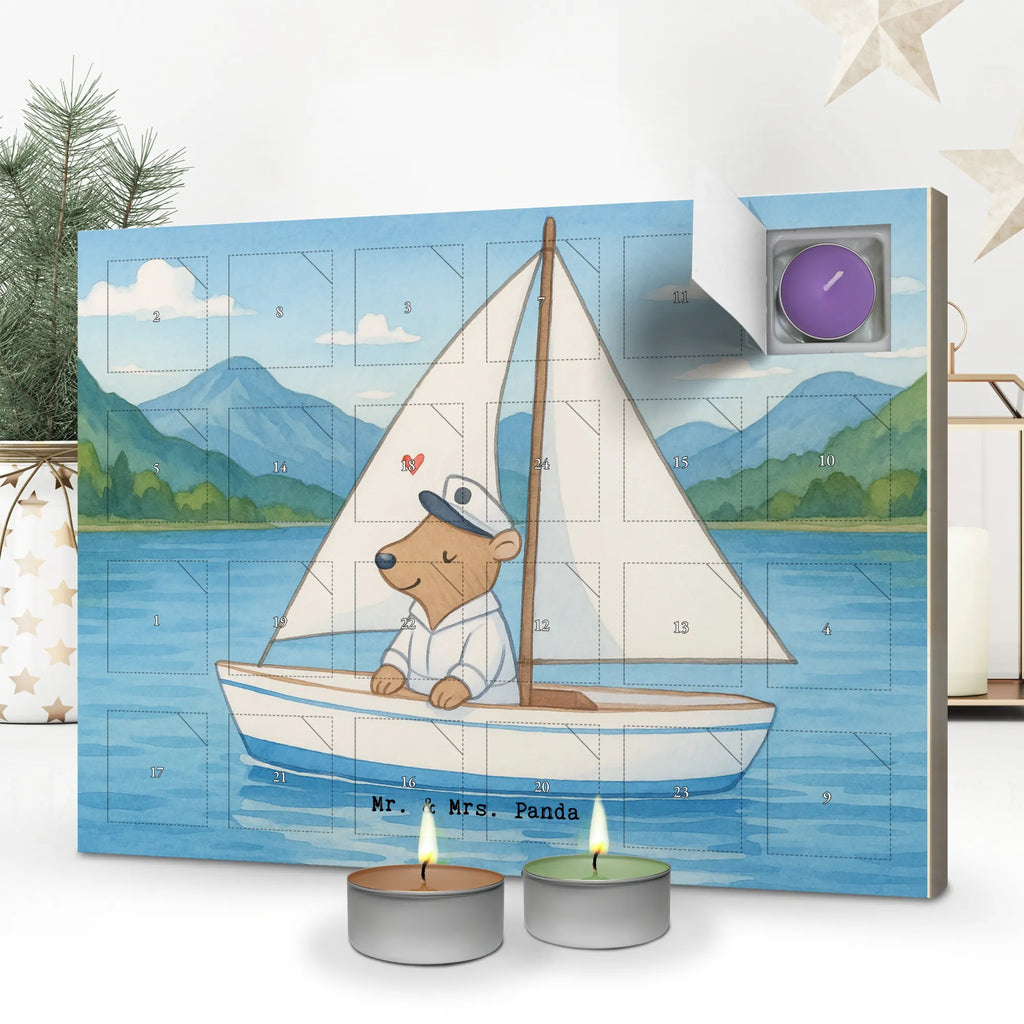 Scented candle advent calendar bear Sail Design Gift, sport, hobby, giving, thank you, award, profit, athlete, sailing, sailing school, sailing trip, sailing boat, yacht club