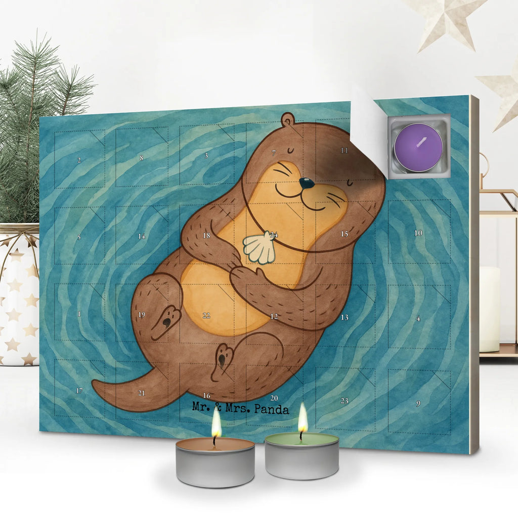 Scented candle advent calendar otter shell Design otter, marten, sea otter, European otter, water mammal, aquatic animal, baby otter, predator, water, otter gifts, animal lover, gift ideas for animal lovers, animal, mammal, water animal, gifts for people in love, motivation, brooding, daydreaming, otter love, office, dreaming