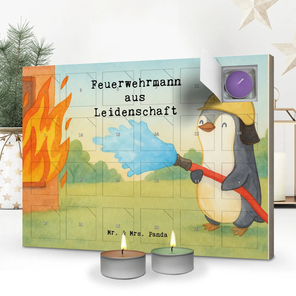 Scented candle advent calendar firefighter passion Design gift, gift idea, best, farewell gift, passing exam, anniversary, retirement, promotion, job start, sayings, funny, profession