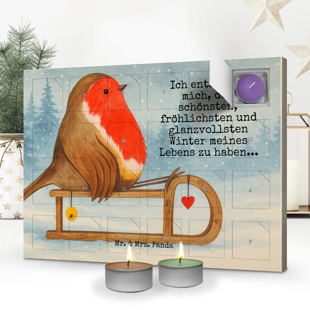 Scented candle advent calendar robin Sleds Design Winter, Christmas, Christmas time, snow, sleigh, bird
