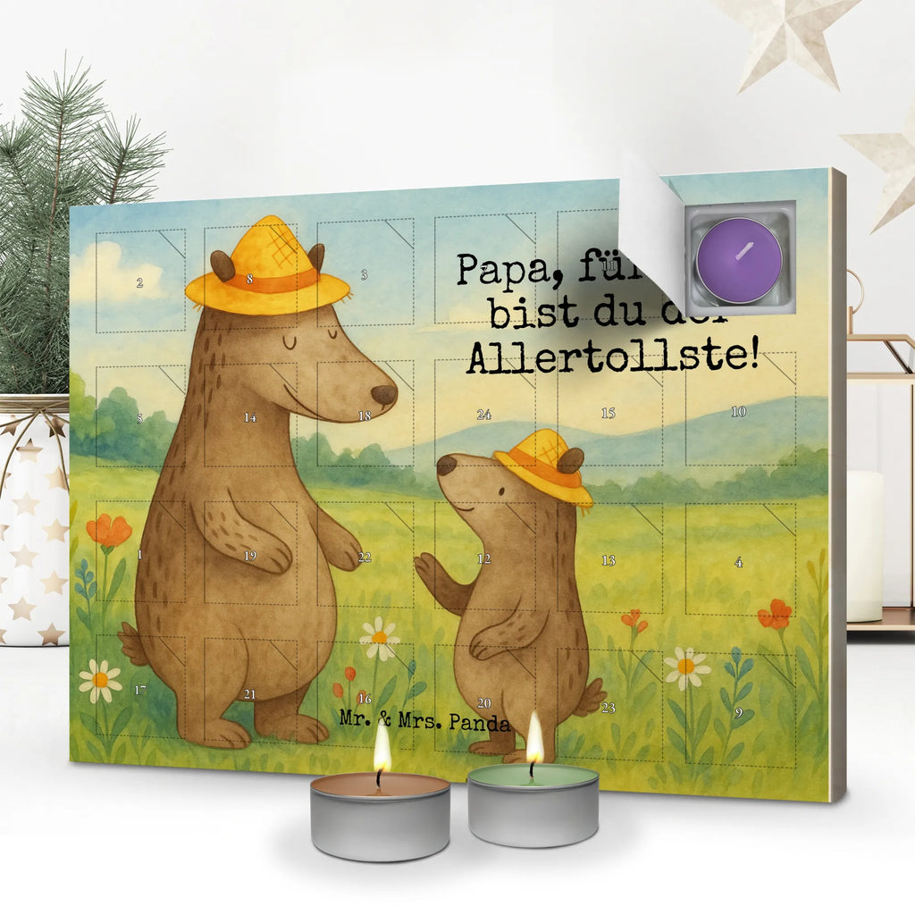 Scented candle advent calendar Bears with hats Design Family, Father's Day, Mother's Day, brother, sister, Mom, Dad, sons, daddy, son, family, dad, children, child, bear, father's day, father, role model, favourite person, father-son