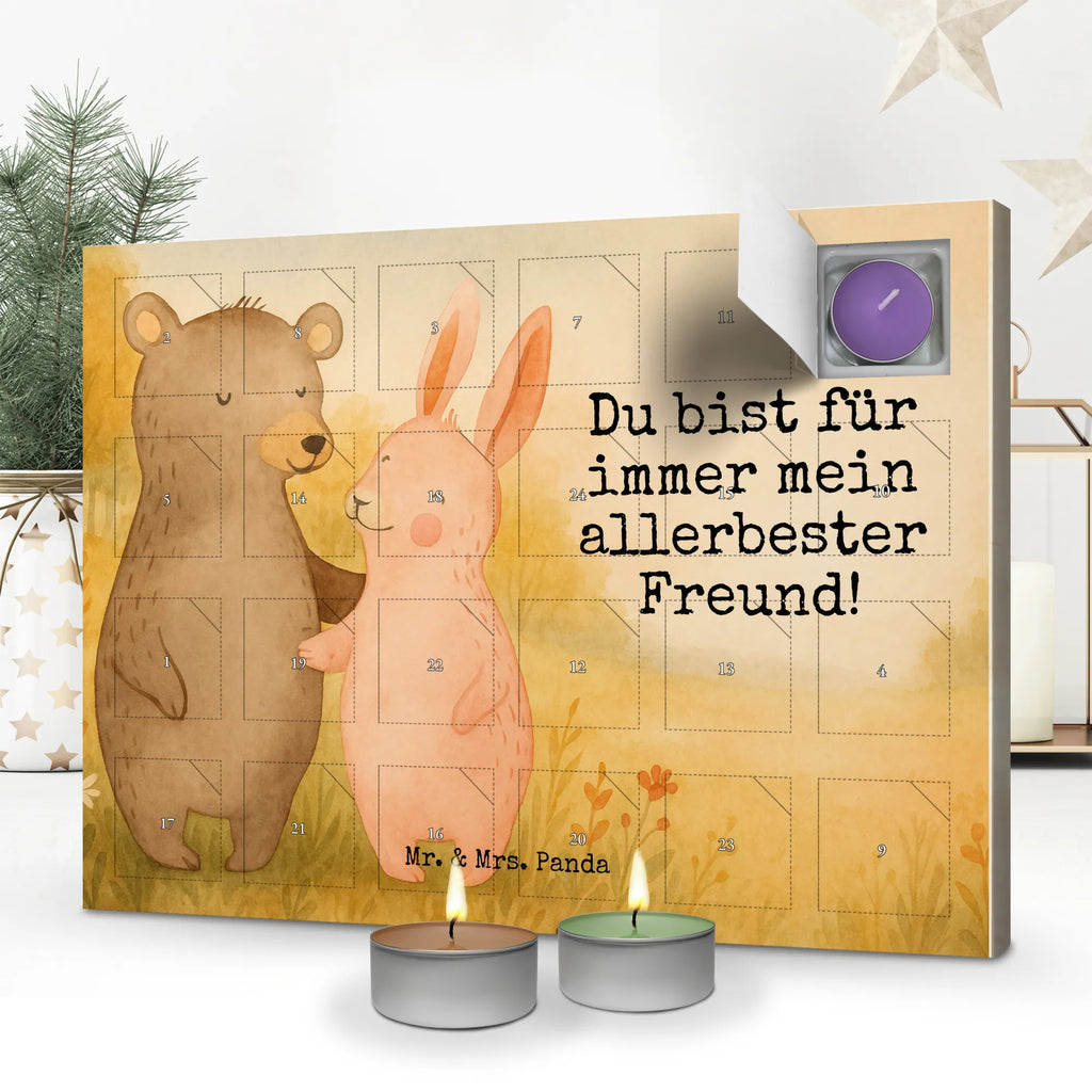 Scented candle advent calendar bear and rabbit Embrace Design Love, Loving, Two, Together, Marriage, Engagement, Proposal of marriage, Love gift, gift for her, gift for him, anniversary gift, friends, best friend, bear, best friends, rabbit