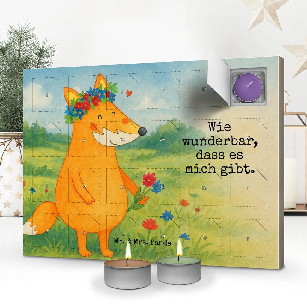 Scented candle advent calendar Fox Flower Design fox, foxes, forest wildlife, clever as a fox, animal lover, me, proof of love, joy, motivation, flowers, girlfriend, self-love, flower girl, love, flower, fox girl, girlfriends