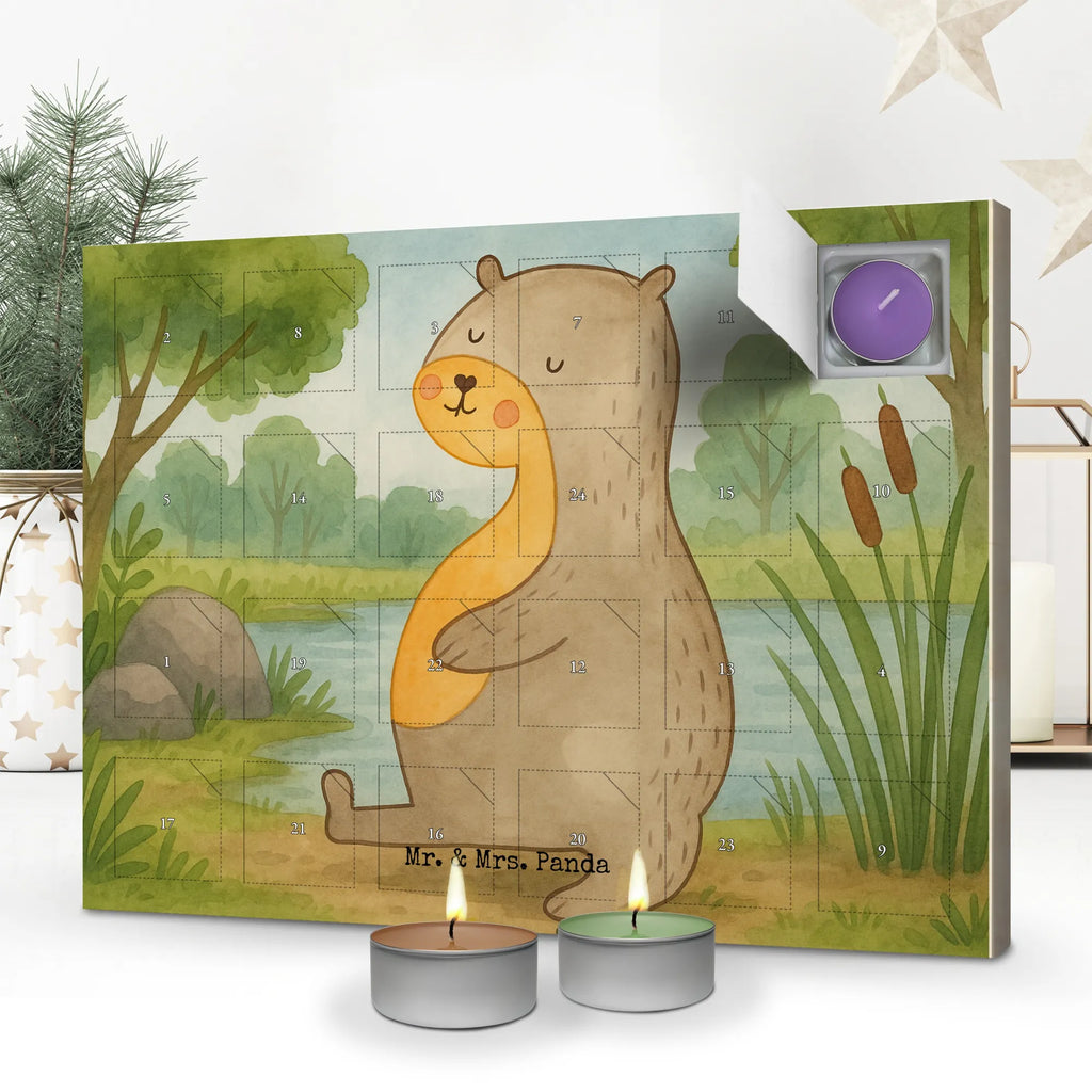 Scented candle advent calendar otter Belly Design otter, marten, sea otter, European otter, water mammal, aquatic animal, baby otter, predator, water, otter gifts, animal lover, gift ideas for animal lovers, animal, mammal, water animal, gifts for people in love, Otter Sea Otter Lake Otter