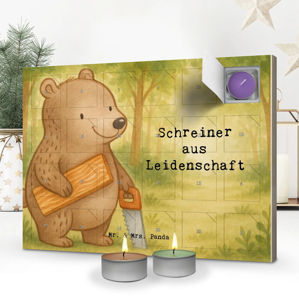 Scented candle advent calendar Carpenter Passion Design gift, gift idea, best, farewell gift, passing exam, anniversary, retirement, promotion, job start, sayings, funny, profession