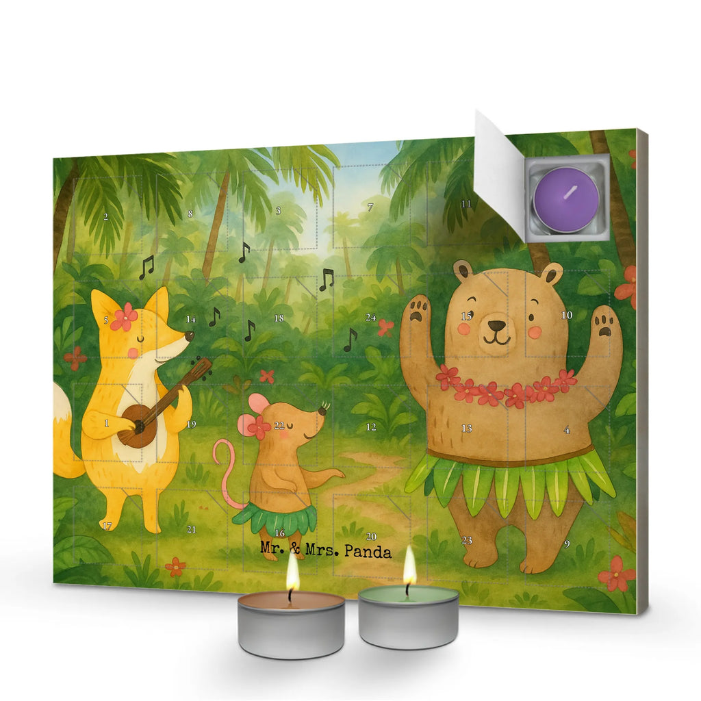Scented candle advent calendar forest animals Aloha Design small animals, cute, funny, cute animal motives, hand drawn, small world, funny sayings, good mood, happy, gifts, gift ideas, special gifts, animal lover, card, forest animals, laughter, music, life, hedgehog, rabbit, bear, aloha, forest, dancing