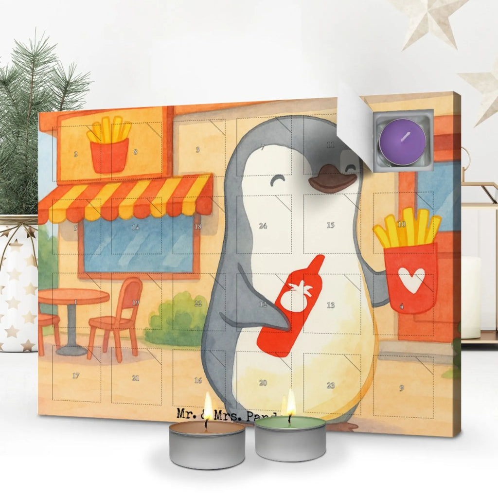 Duftkerzen Adventskalender Pinguin Pommes Design