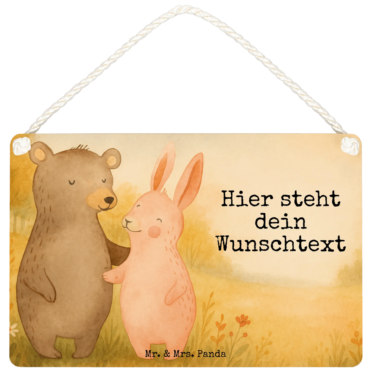 Personalised decorative sign bear and rabbit Embrace Design Loving, Two, Together, Marriage, Proposal of marriage, Love gift, gift for her, gift for him, anniversary gift, best friend, friends, rabbit