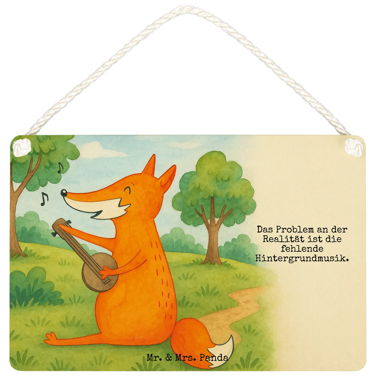 Decorative sign Fox guitar Design animal lover, foxes, forest wildlife, clever as a fox, music saying, guitar, singer, musician, gift musician