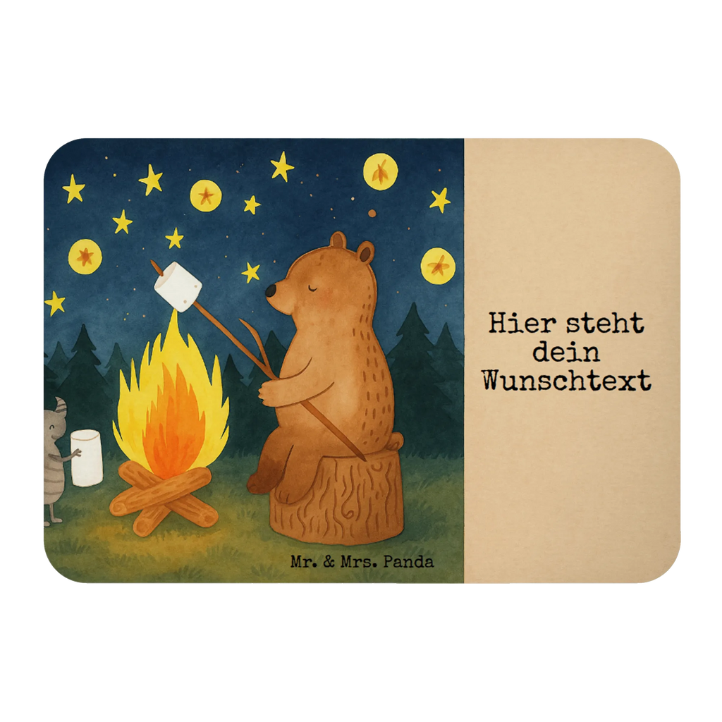 Personalized Magnet Bear & Ladybird campfire Design bear, teddy, teddy bear, cuddly toy, Campfire