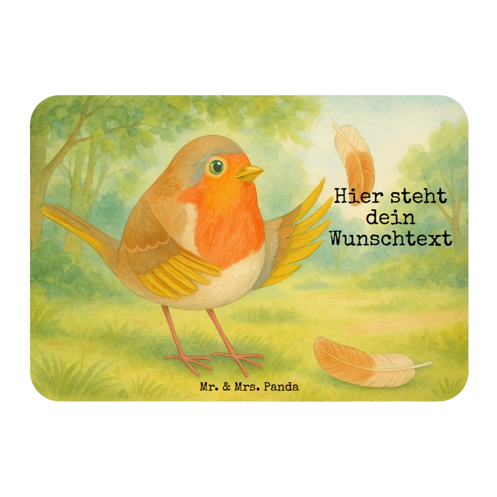 Personalizowany Magnes rudzik Pióra Design Motywy zwierzęce, dobra energia, zabawne powiedzonka, zwierzęta