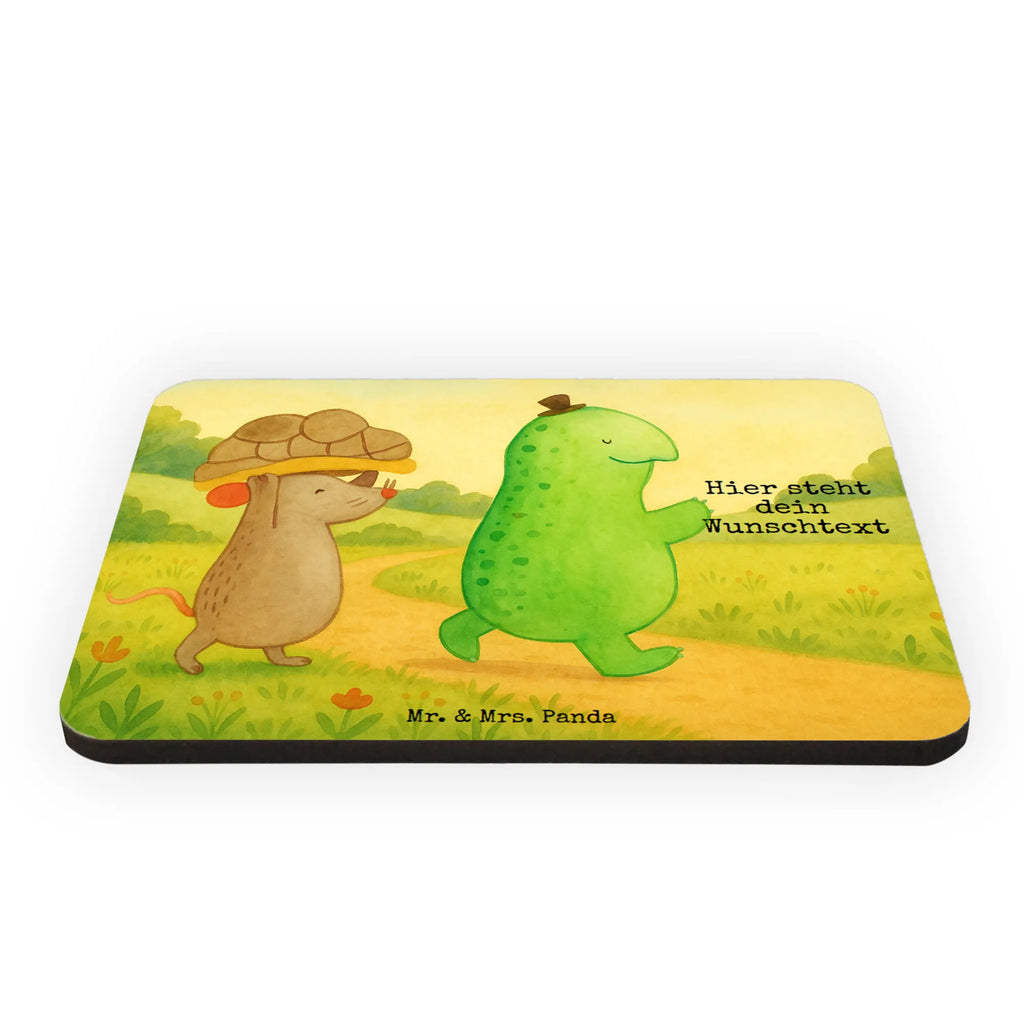 Personalized Magnet tortoise Mouse Design turtle, tortoise, reptile, ancient creature, cute, sweet, gift, gift ideas, birthday gift, illustrated, funny, turtle gift items, funny turtle gifts, pet turtles, mom, best friend, sister or daughter, turtle lover, mouse, best friends, girlfriends, friends