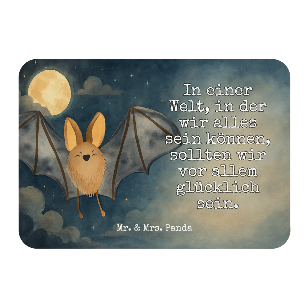 Magnet bat wing Design card, gift ideas, gifts, small animals, cute, cute animal motives, hand drawn, funny sayings, good mood, special gifts, animal lover