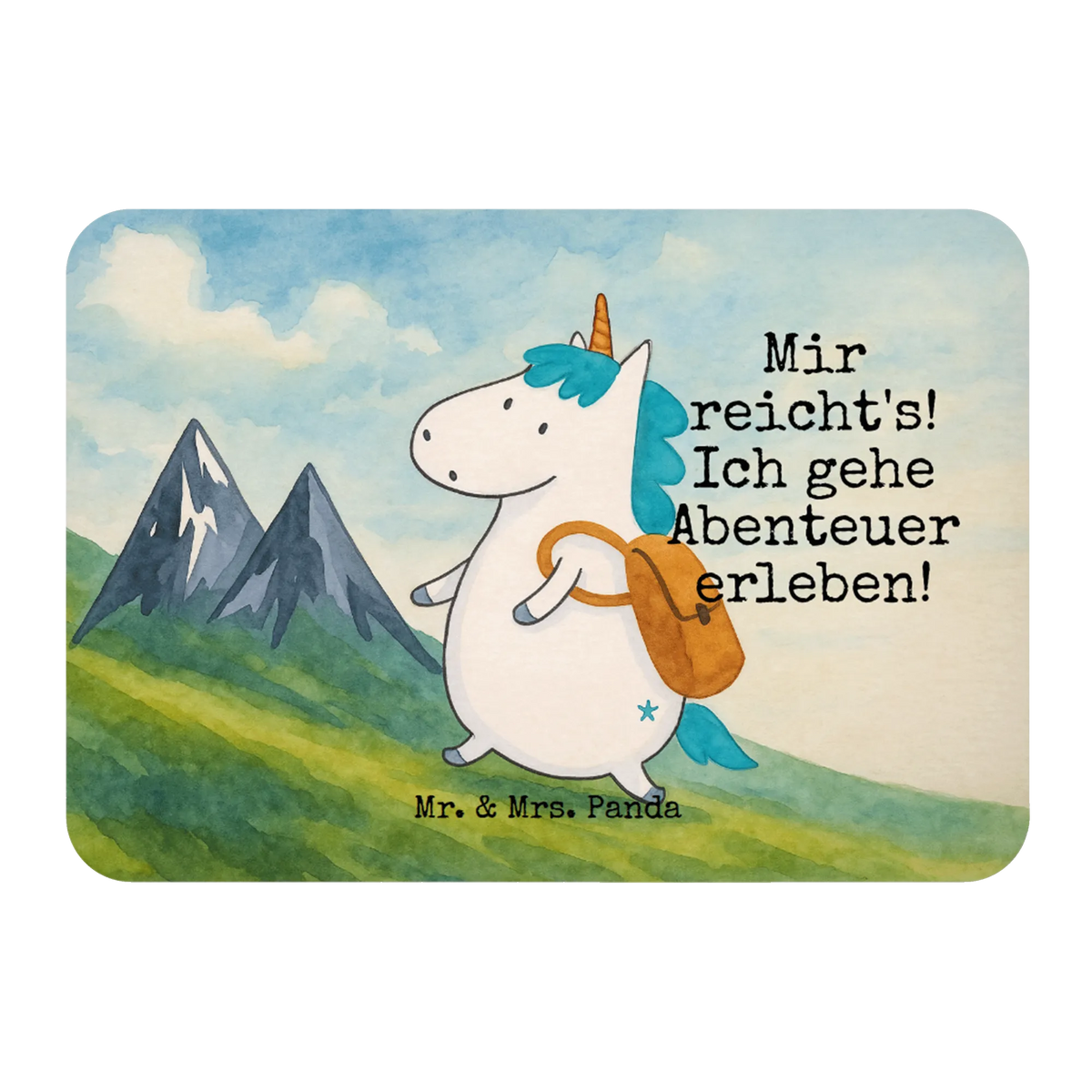Magnet unicorn climber Design travel, explorer, adventurer, world trip, vacation, mountaineer, world traveler, mountains, adventure