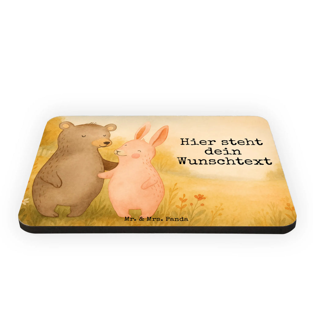 Personalized Magnet bear and rabbit Embrace Design Love, Loving, Two, Together, Marriage, Engagement, Proposal of marriage, Love gift, gift for her, gift for him, anniversary gift, bear, best friends, friends, rabbit, best friend