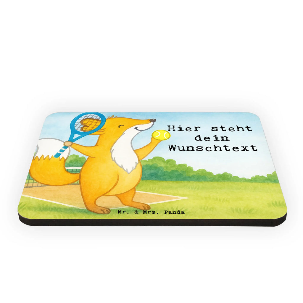 Personalized Magnet Fox play tennis Design Gift, sport, hobby, giving, thank you, award, profit, athlete, tennis club, ball sport, Playing tennis, tennis tournament