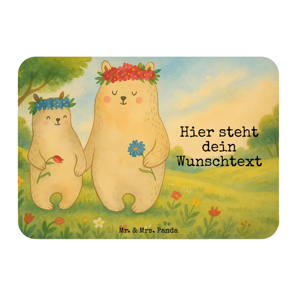 Personalized Magnet Bears with flower crown Design Family, Father's Day, Mother's Day, brother, sister, Mom, Dad, mommy, bears, mom, family, favorite person, gift mommy. mother's day, role model, daughter, children, favorite mommy, daughters, best mommy, Bear, child, world best mommy