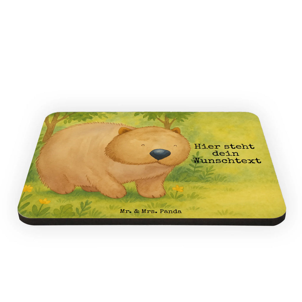 Personalized Magnet Wombat Design small animals, cute, funny, cute animal motives, hand drawn, small world, funny sayings, good mood, happy, gifts, gift ideas, special gifts, animal lover, card, Australia, motivation, Wombat, saying, life is beautiful