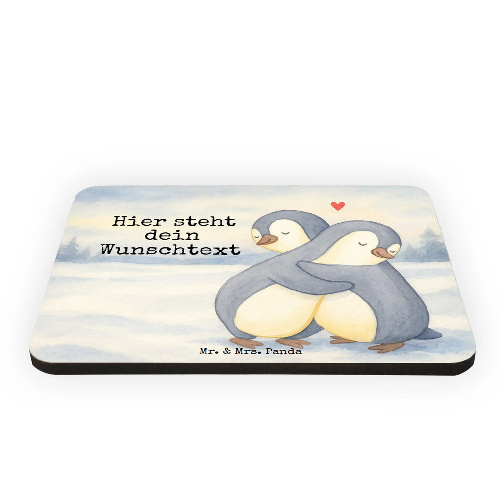 Personalizowany Magnes Pingwiny Przytulanie Design Miłość, partner, przyjaciel, przyjaciółka, mąż, żona, wesele, zaręczyny, prośba o rękę, prezent miłosny, rocznica, dzień ślubu