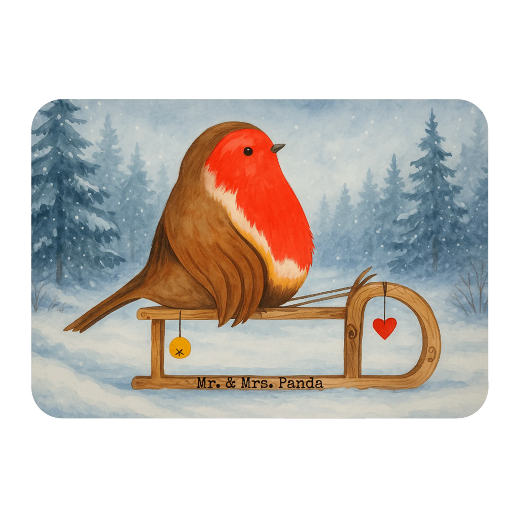 Magnet Rotkehlchen Schlitten Design Whiteboard Magnet, Kühlschrank Dekoration, Dekomagnet, Pinnwandmagnet, Notiz Magnet, Souvenir Magnet, Kühlschrankmagnet, Motivmagnete, Winter, Weihnachten, Weihnachtsdeko, Nikolaus, Advent, Heiligabend, Wintermotiv, Vogel, Schlitten