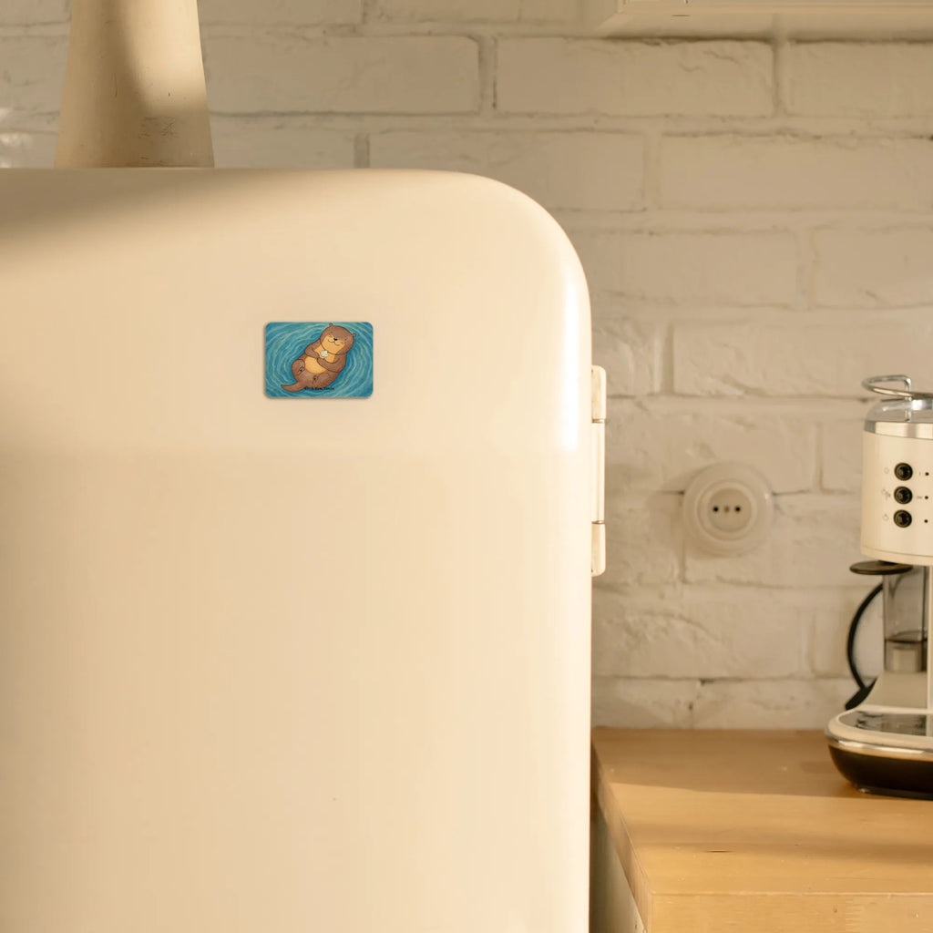 Magnet Otter Muschel Design Dekomagnet, Whiteboard Magnet, Kühlschrankmagnet, Motivmagnete, Pinnwandmagnet, Notiz Magnet, Souvenir Magnet, Kühlschrank Dekoration, Otter, Fischotter, Seeotter, träumen, Motivation, grübeln, Otterliebe, Tagträumen, Büro