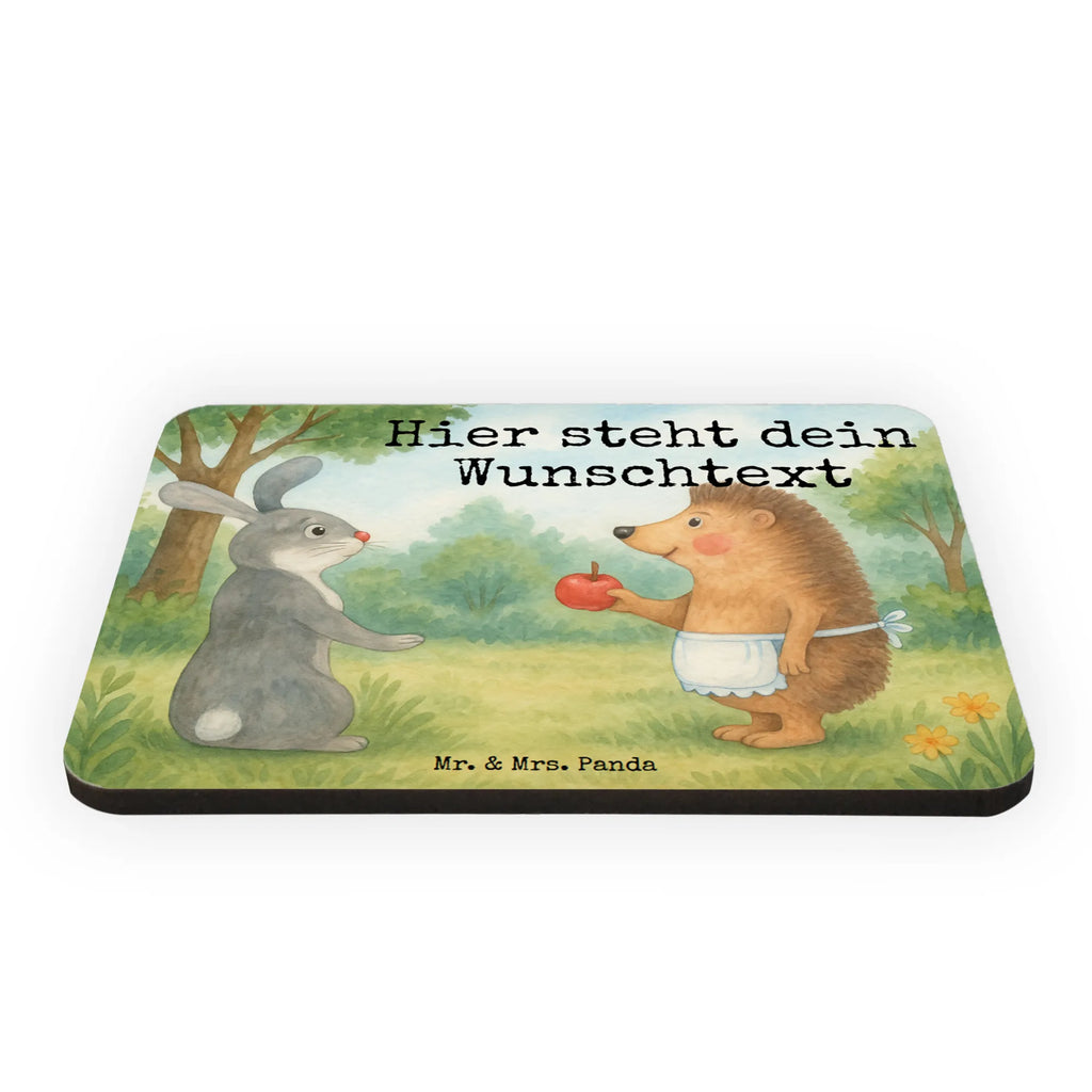 Personalized Magnet Hare Hedgehog Design small animals, cute, funny, cute animal motives, hand drawn, small world, funny sayings, good mood, happy, gifts, gift ideas, special gifts, animal lover, card, Hedgehog, romantic saying, hare, consolation, love saying, Hedgehog and hare, heartache, pain of separation, lovesickness gift