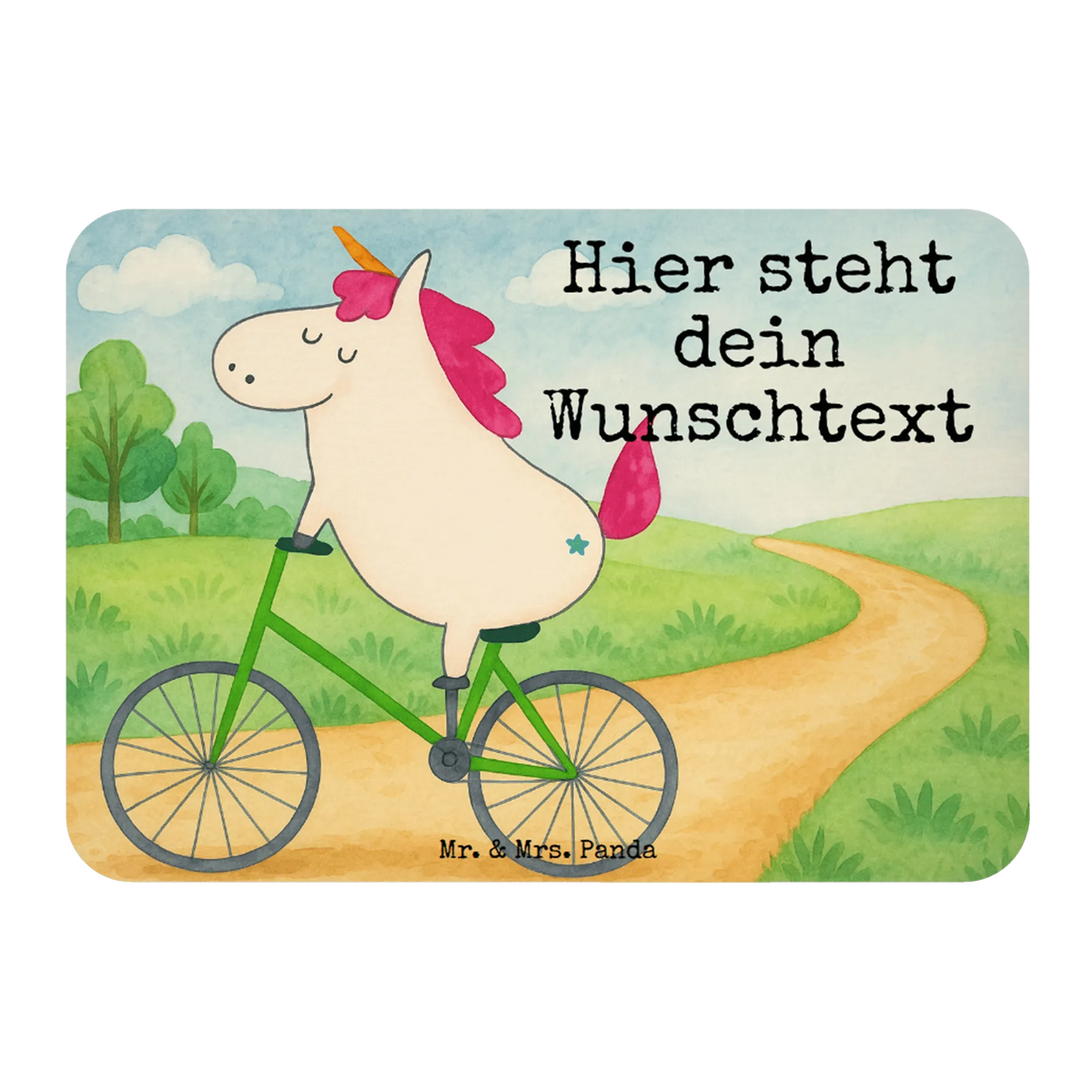 Personalizowany Magnes Jednorożec Rowerzysta Design Jednorożec, jednorożce, dekoracje jednorożca, jednorożec