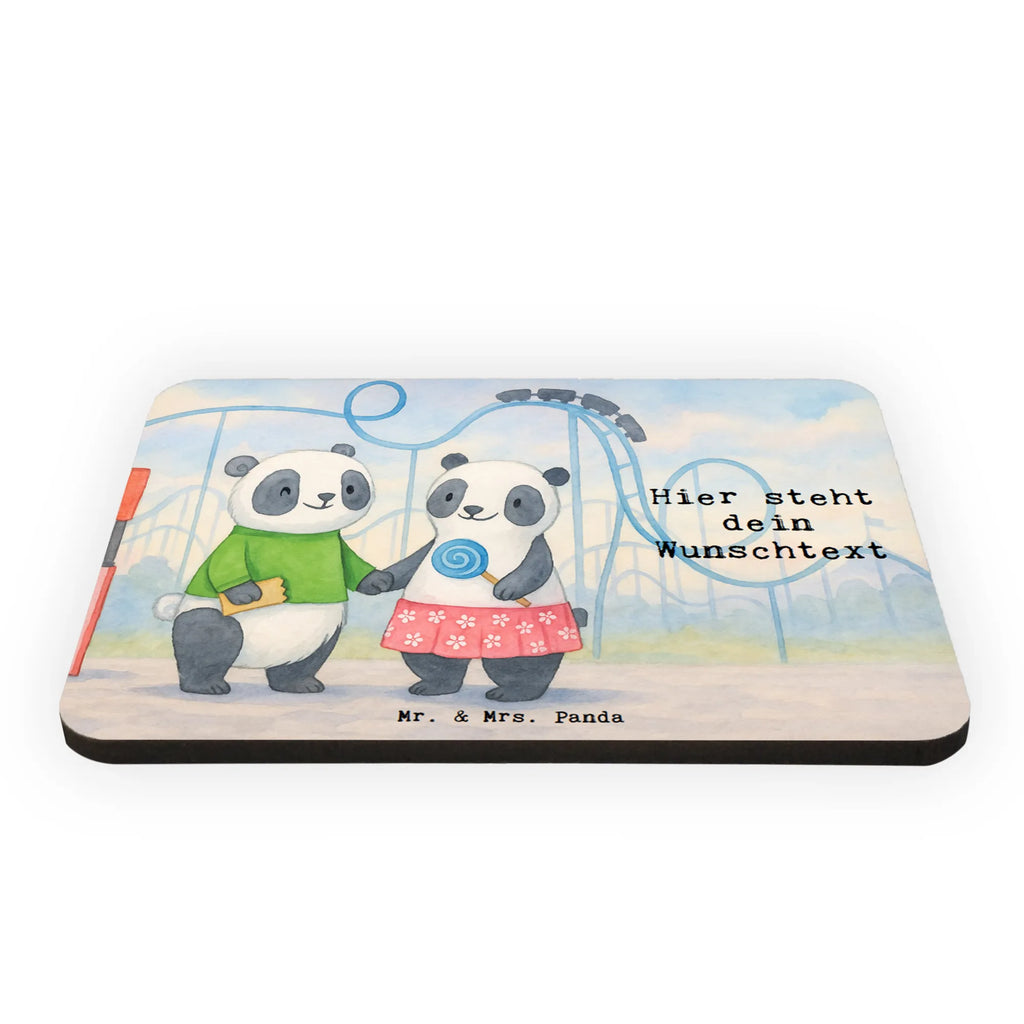 Personalized Magnet pandas visit amusement park Design Gift, sport, hobby, giving, thank you, award, profit, athlete, ride a roller coaster, Visit an amusement park