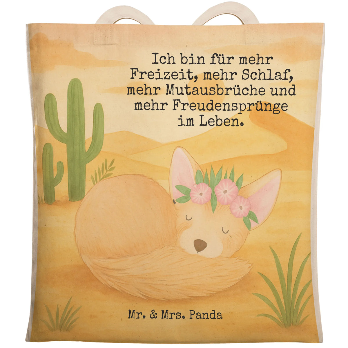 Einkaufstasche Wüstenfuchs Blumen Design einkaufsshopper, Tragetasche Mit Spruch, cityshopper, Tragetasche, mehrzwecktasche, Stofftasche, Alltagstasche, Beuteltasche, Tragetasche Bedruckt, großer shopper, Stofftragetasche, markttasche, Shoppingtasche, Große Einkaufstasche, Henkeltasche, Shoppingbag, Stoffbeutel, stoffshopper, Tote Bag, Einkaufstasche, shopping bag, Beutel, Tasche, taschen shopper, Freizeittasche, Beutel Tasche, Wildtiere, Afrika, Blumen, Glücklich, Wüste, Wüstenfuchs, Blumenkranz