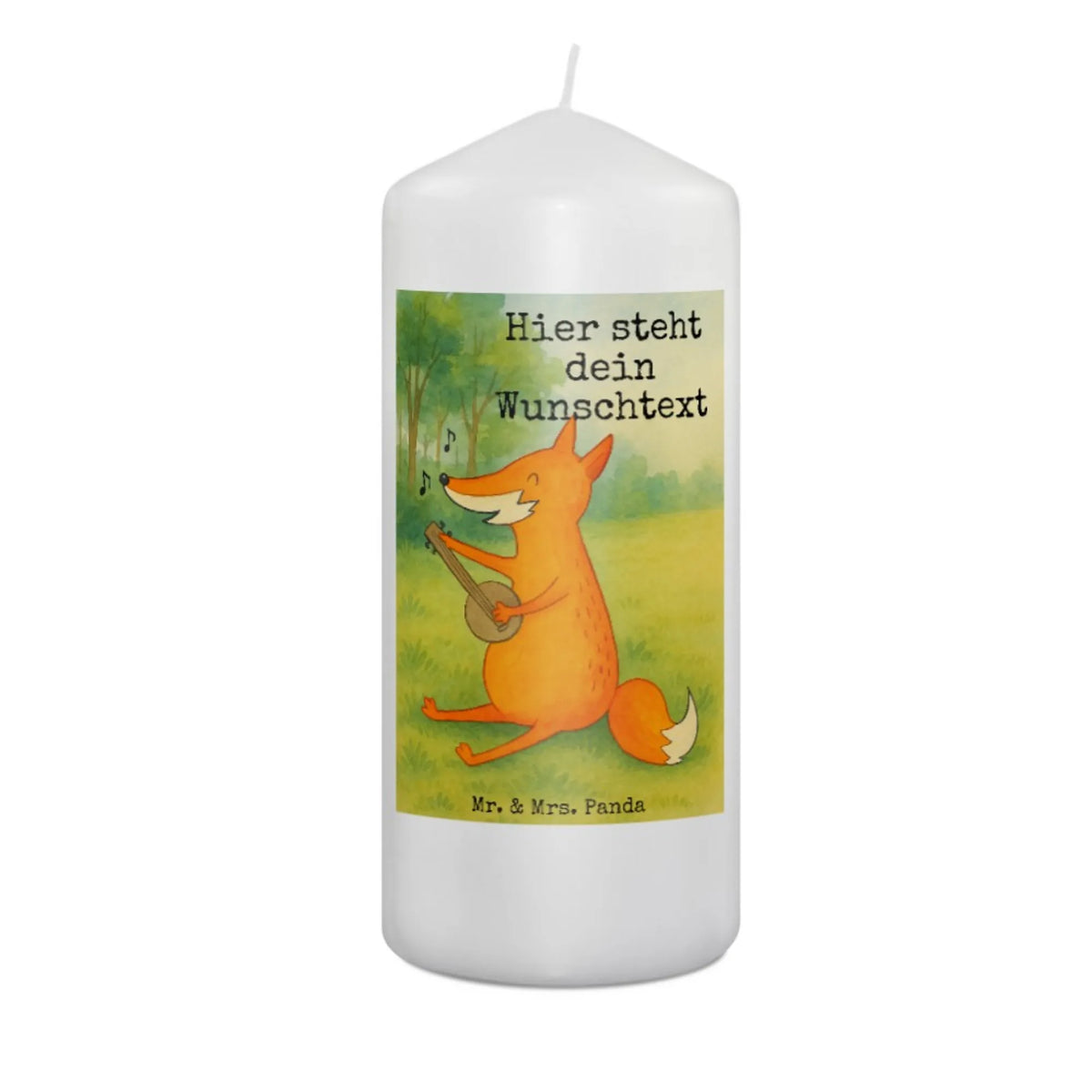 Personalised candle Fox guitar Design animal lover, forest wildlife, clever as a fox, foxes, music saying, musician, guitar, gift musician, singer