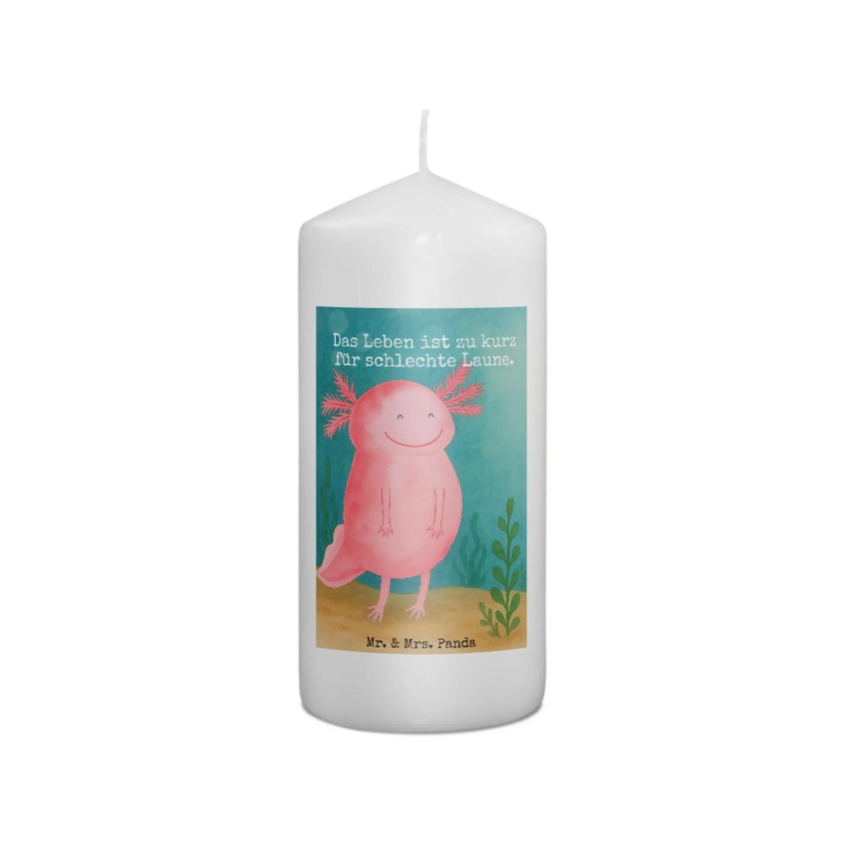 Candle axolotl Happy Design salamander, Mexican walking fish, marine animals, Axelotl, tail, good mood, amphibian