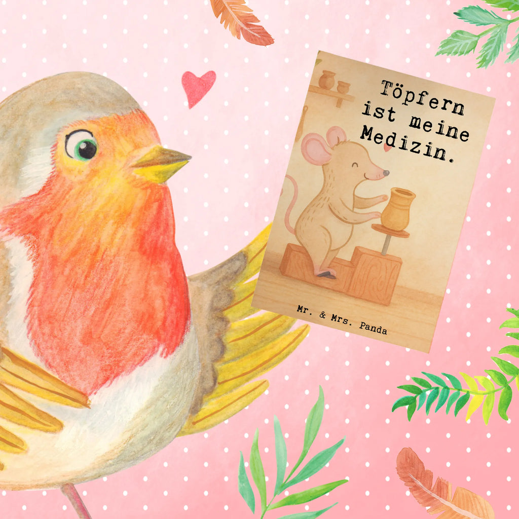 Grußkarte Maus Töpfern Design Karte, Grußkarte, Hochzeitskarte, Einladungskarte, Ansichtskarten, Klappkarte, Glückwunschkarte, Geburtstagskarte, Geschenk, Sport, Sportart, Hobby, Schenken, Danke, Dankeschön, Auszeichnung, Gewinn, Sportler, Töpfern, Töpferkurs, Töpferei