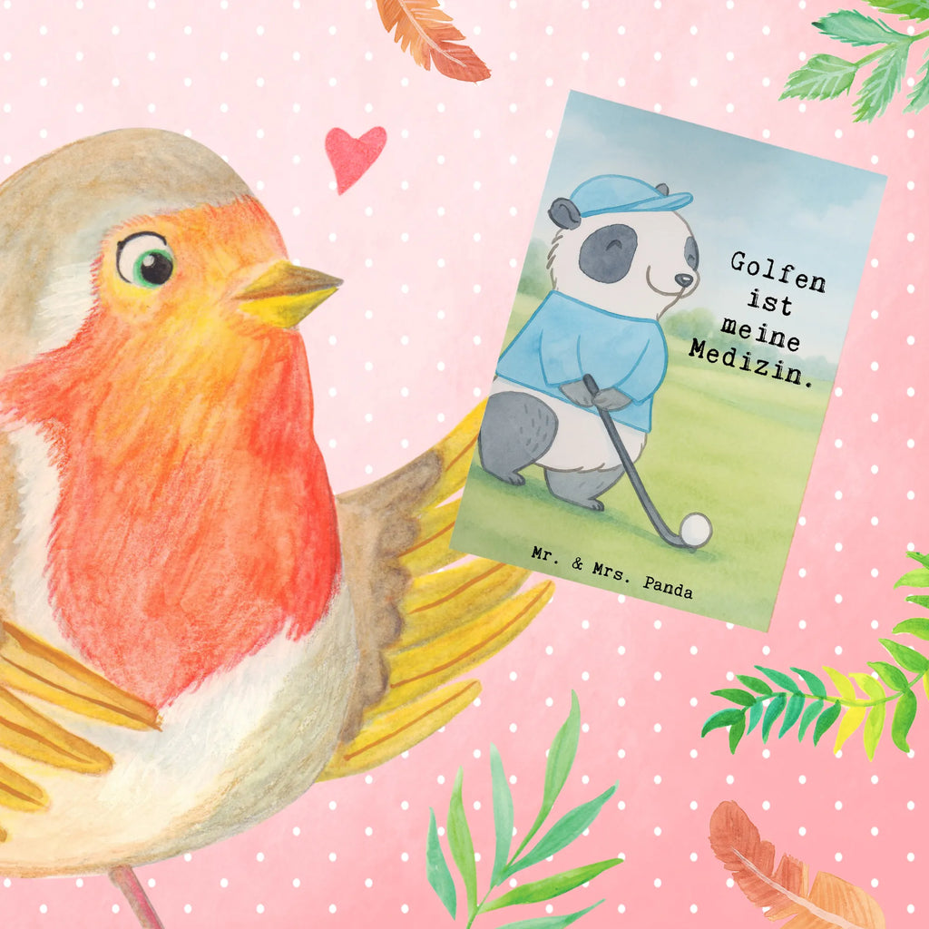 Grußkarte Panda Golfen Design Ansichtskarten, Grußkarte, Geburtstagskarte, Klappkarte, Einladungskarte, Karte, Glückwunschkarte, Hochzeitskarte, Geschenk, Sport, Sportart, Hobby, Schenken, Danke, Dankeschön, Auszeichnung, Gewinn, Sportler, Golf Verein, Golfen, Golf spielen, Golfplatz, Golfturnier