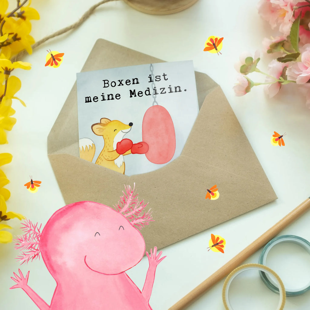 Grußkarte Fuchs Boxen Design Geburtstagskarte, Einladungskarte, Karte, Hochzeitskarte, Ansichtskarten, Glückwunschkarte, Klappkarte, Grußkarte, Geschenk, Sport, Sportart, Hobby, Schenken, Danke, Dankeschön, Auszeichnung, Gewinn, Sportler, Boxtraining, Boxkampf, Boxen