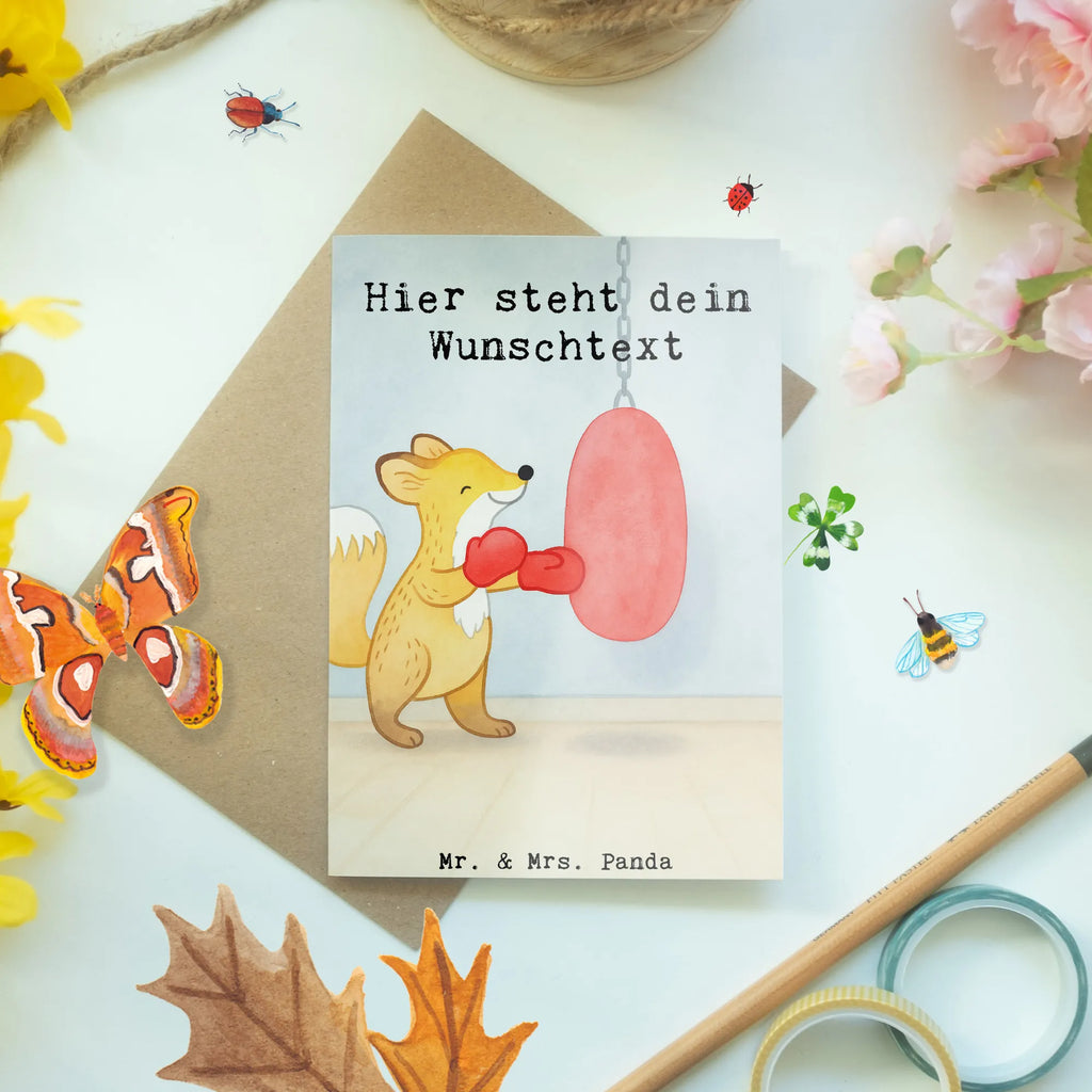 Personalisierte Grußkarte Fuchs Boxen Design Personalisierte Grußkarte, Grußkarte selber drucken, Personalisiertere Klappkarte, Grußkarten personalisiert, Grußkarte als Geldgeschenk, Personalisierte Geburtstagskarte, Grußkarte mit persönlichen Nachrichten, Personalisierte Glückwunschkarte, Personalisierte Hochzeitskarte, Personalisierte Karte, Grußkarte selbst gestalten, Grußkarte mit Namen, Personalisierte Einladungskarte, Geschenk, Sport, Sportart, Hobby, Schenken, Danke, Dankeschön, Auszeichnung, Gewinn, Sportler, Boxtraining, Boxkampf, Boxen