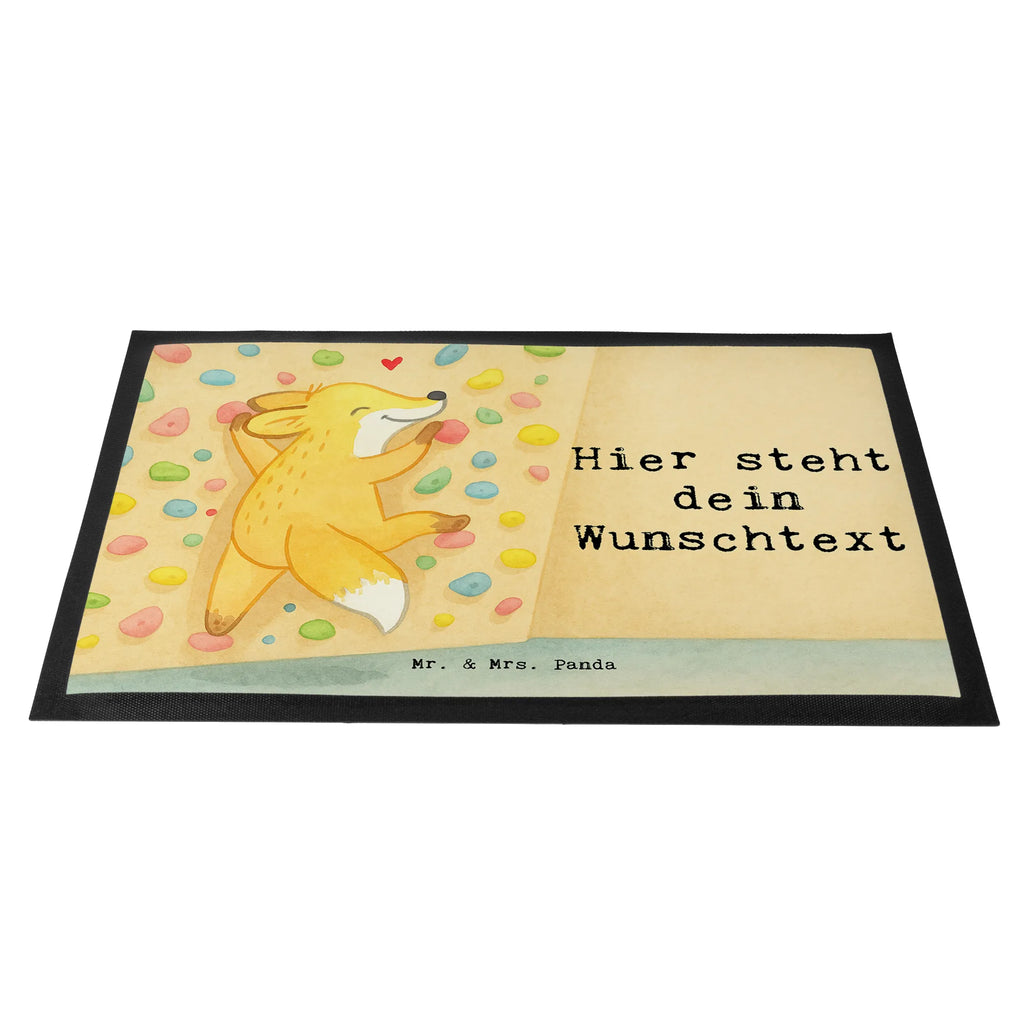 Personalisierte Fußmatte Fuchs Bouldern Design Fußmatte bedrucken, Personalisiert, Türvorleger mit Namen, Fußmatte mit Namen, Personalisieruung, Bedrucken, Personalisierte Fußmatte, Haustürmatte personalisiert, Wunschnamen, Türvorleger personalisiert, Namensfussmatte, Geschenk, Sport, Sportart, Hobby, Schenken, Danke, Dankeschön, Auszeichnung, Gewinn, Sportler, bouldern, Boulderhalle, Klettern, Kletterhalle