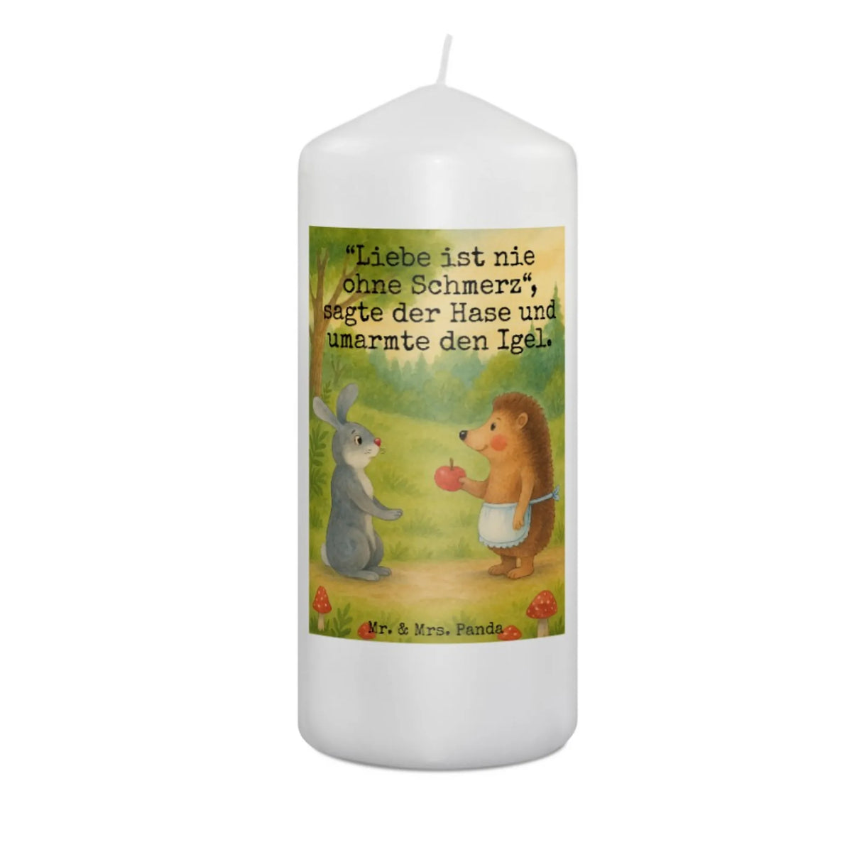 Kerze Hase Igel Design Erinnerungslicht, Wachskerze, Stumpenkerze, Erinnerungskerze, Kerze, Bedruckte Kerze, Zylinderkerze, Blockkerze, Tiermotive, Gute Laune, Tiere, Lustige Sprüche, Spruch Romantisch, Herzschmerz, Igel und Hase, Liebeskummer Geschenk, Igel, Trennungsschmerz, Liebe Spruch, Hase, Trösten