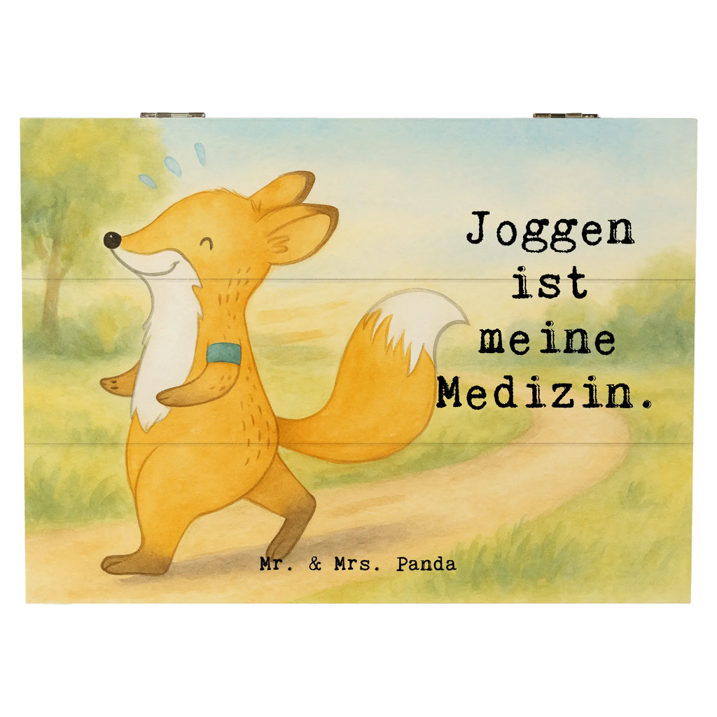 Holzkiste Fuchs Joggen Design Erinnerungskiste, Dekokiste, Holzkiste, XXL, Kiste, Schatzkiste, Aufbewahrungsbox, Geschenkbox, Erinnerungsbox, Schatulle, Truhe, Geschenkdose, Geschenk, Sport, Sportart, Hobby, Schenken, Danke, Dankeschön, Auszeichnung, Gewinn, Sportler, Dauerlauf, Laufsport, Joggen, Laufen