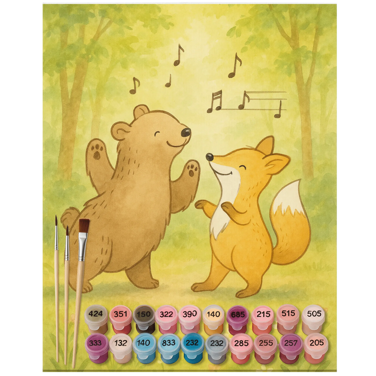 Paint by Numbers Hare Dance Design Gift, sport, hobby, giving, thank you, award, profit, athlete, Dancing, dance class, dance school, going dancing